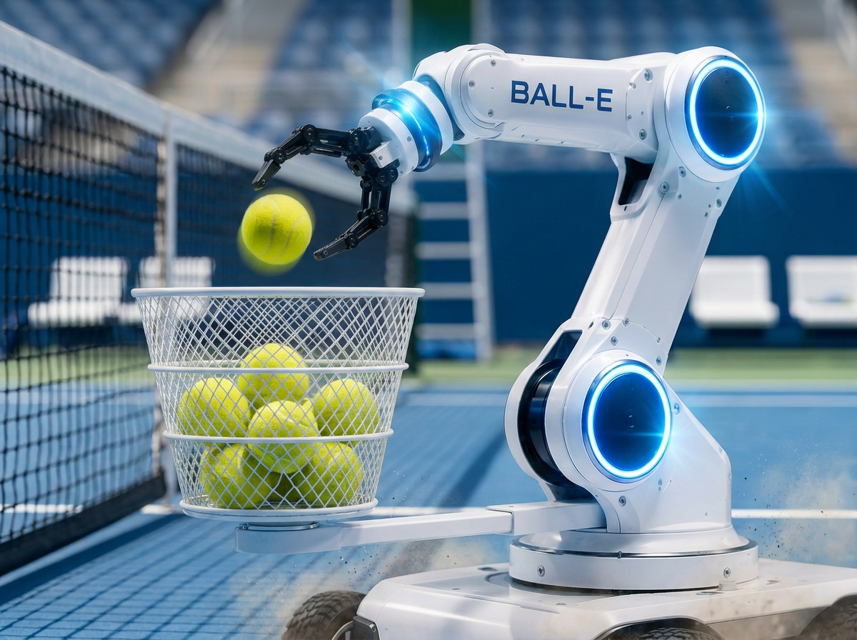 AI robot arm with camera sensor